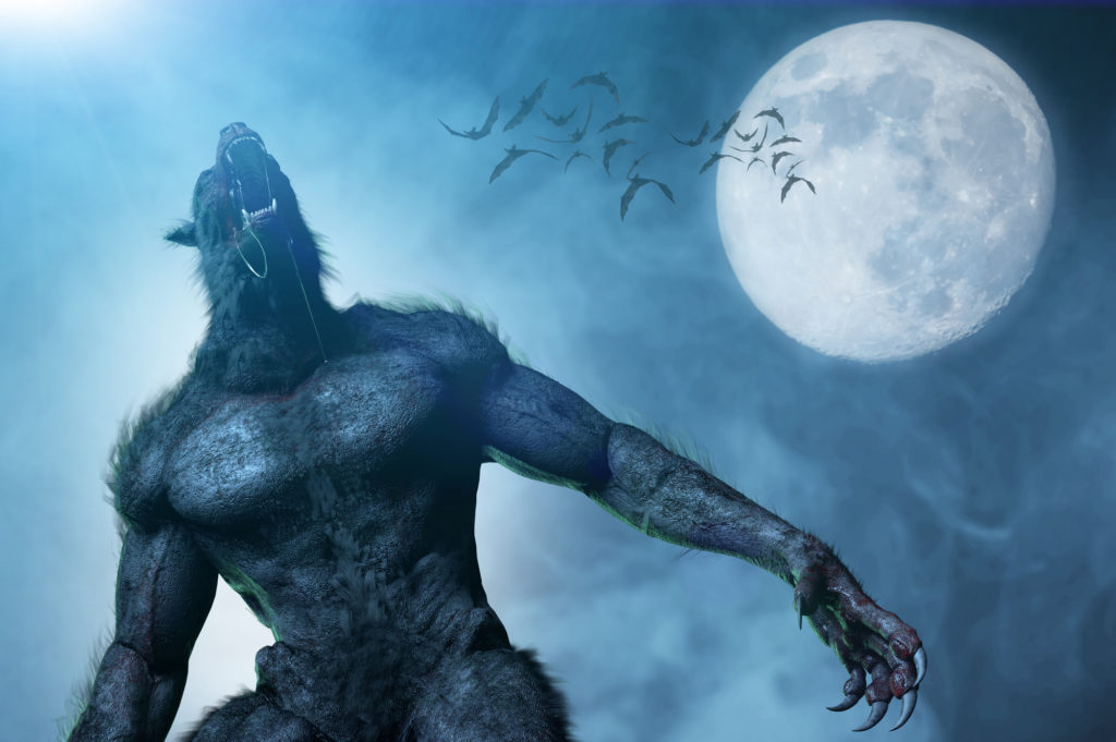 Werwolf bei Vollmond ... ein typisches Motiv im Tierhorror