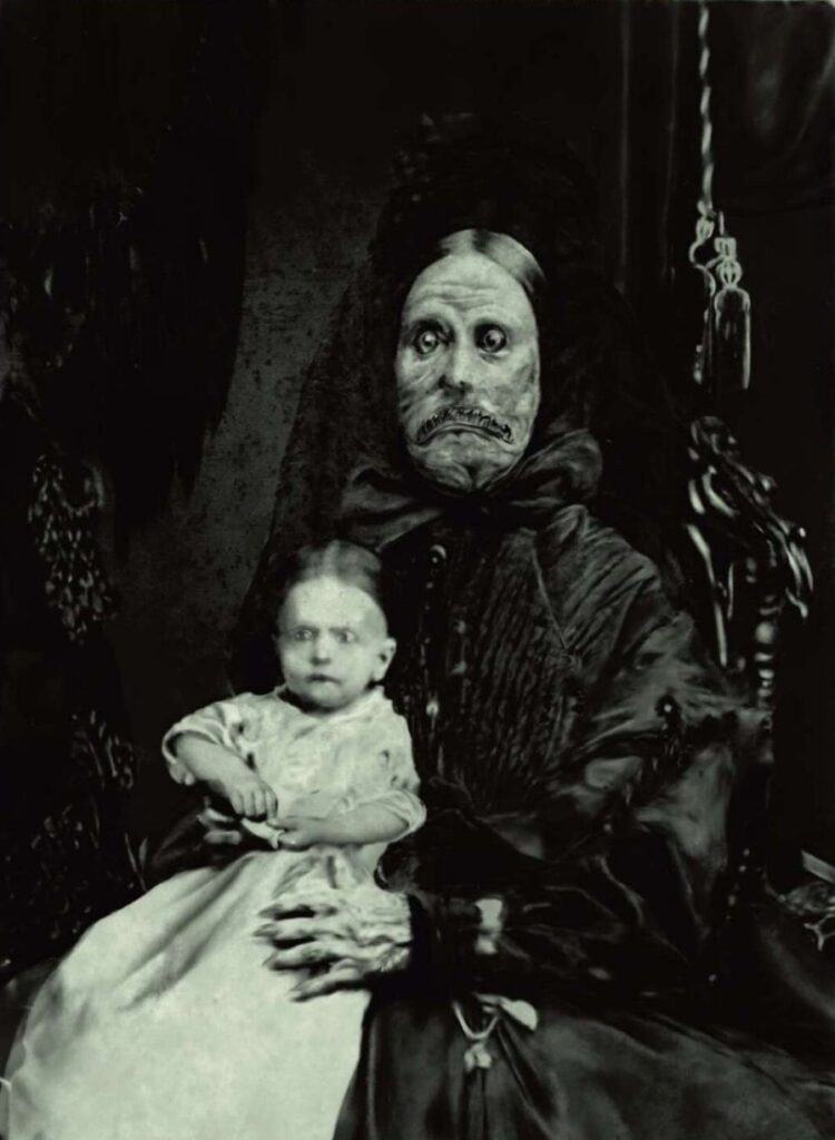 Rezension: Gou Tanabes „Schatten über Innsmouth“ Frau und Kind mit den typischen fischartigen Augen der Innsmouth-Bewohner